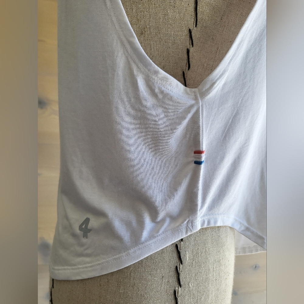NWT FourLaps Pride Athletic Cropped Curve Tank Top Muscle Tee size S - Picture 4 of 7